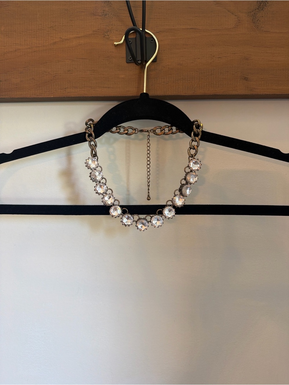 Gold-Tone Crystal Collar Necklace